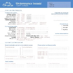 Bloc d'ordonnances Corps - Oxalia Suisse