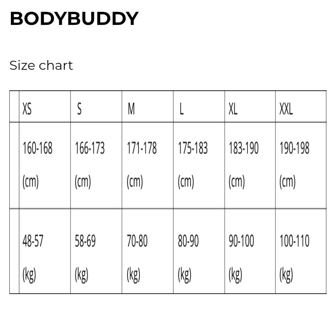 Taille BodyBuddy EMS